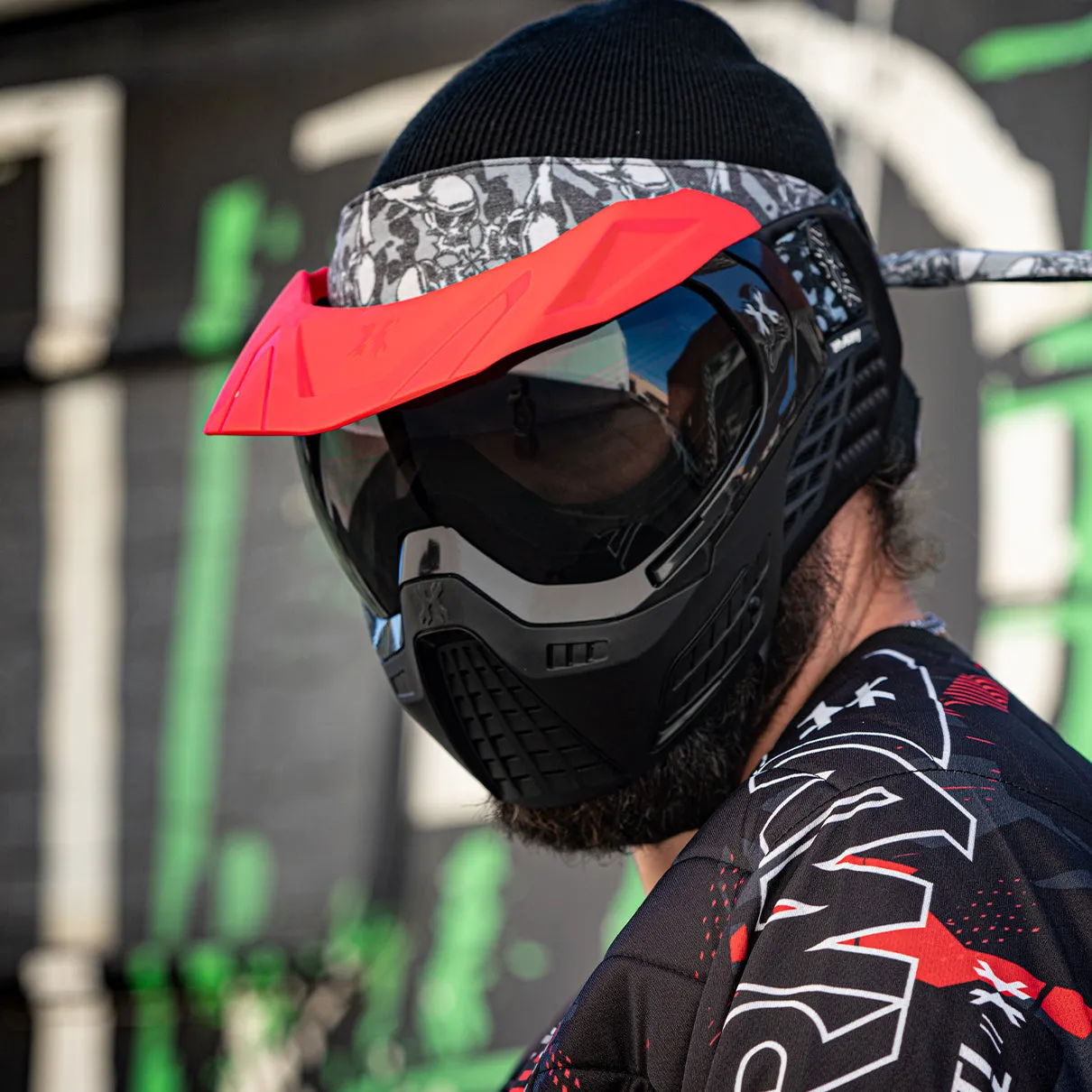 Universal Goggle Visor - Red - SLR/KLR/Skull