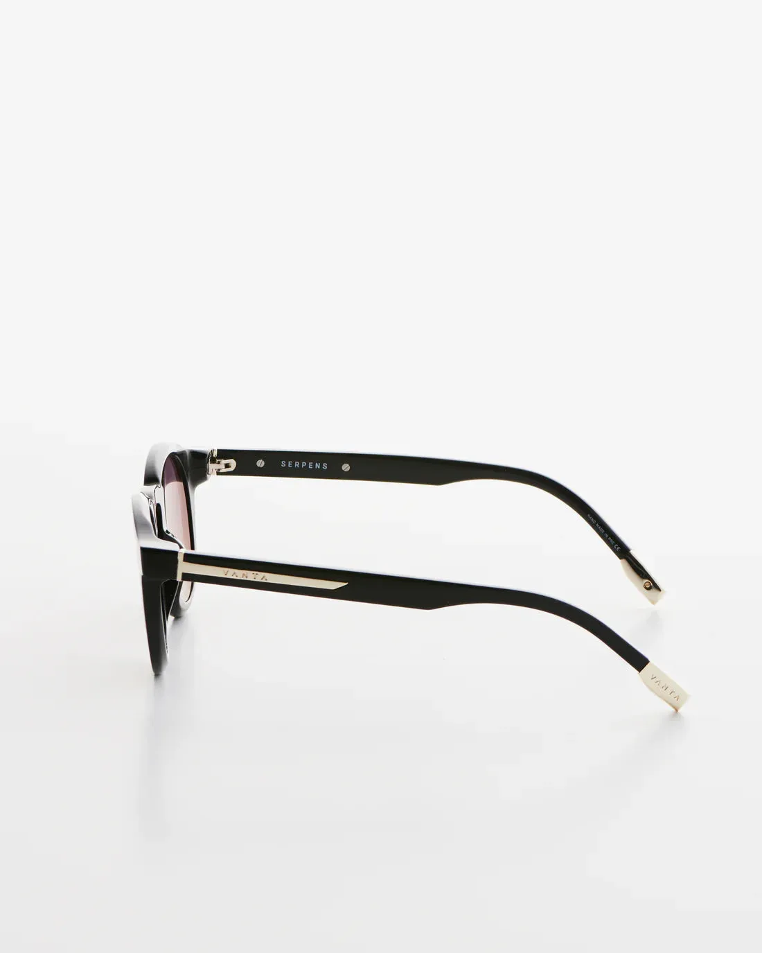 VANTA Serpens Sunglasses - Gloss Black & Gold Metal